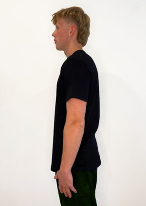 Black Curved Tee 4the Green