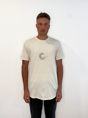 Ecru Black Curved Tee New Us