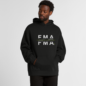 Black Relaxed Hoodie FMA Green