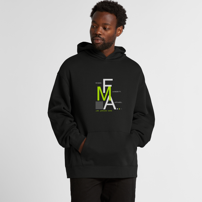 Black Relaxed Hoodie One Person Herd