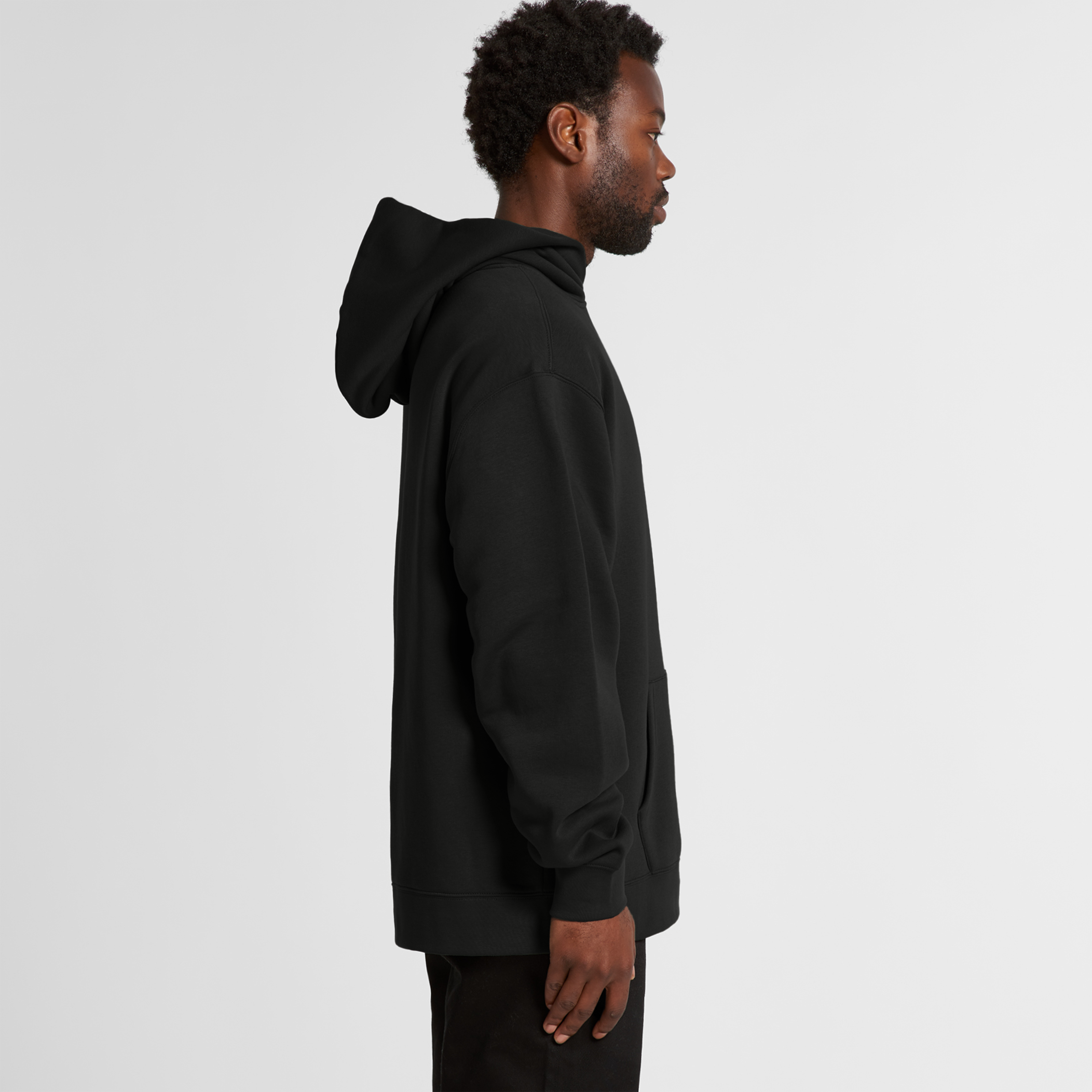 Black Relaxed Hoodie One Person Herd